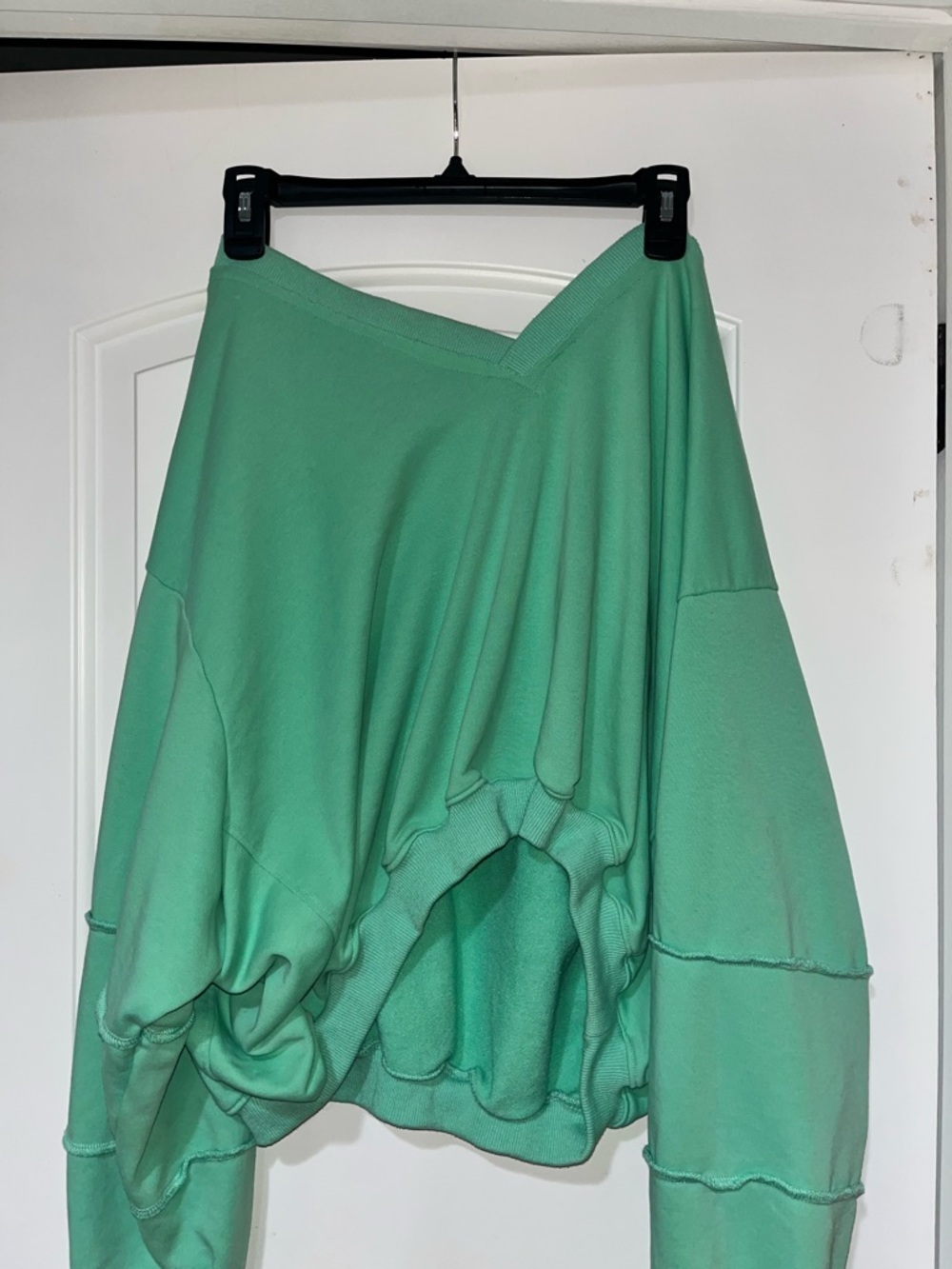 Women’s Mint Green Utility Jacket - V-Neck Lightweight Layer